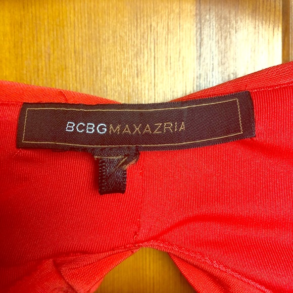 BCBG Deep Orange/ Coral Dress - Picture 1 of 3
